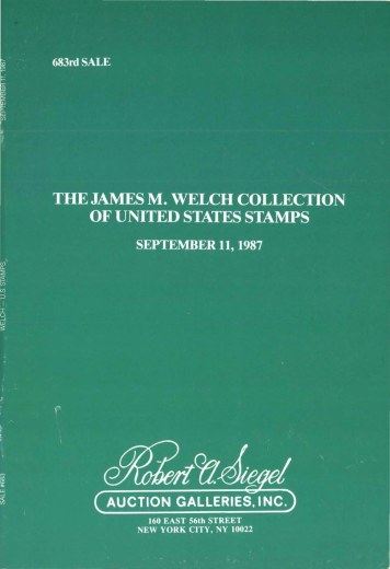 Catalog Cover Sale no. 683 — Siegel Auction Galleries
