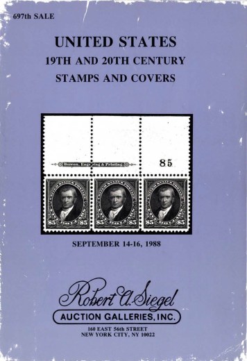 Catalog Cover Sale no. 697 — Siegel Auction Galleries