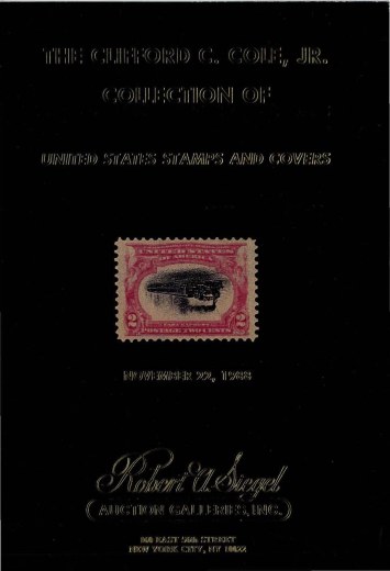 Catalog Cover Sale no. 701 — Siegel Auction Galleries