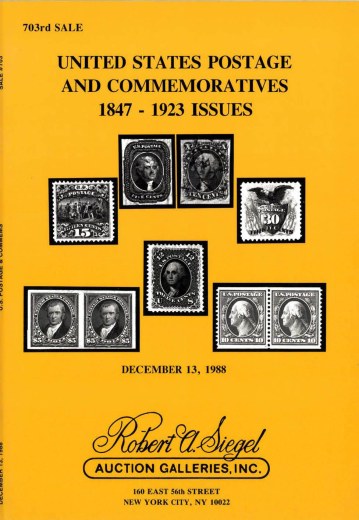 Catalog Cover Sale no. 703 — Siegel Auction Galleries