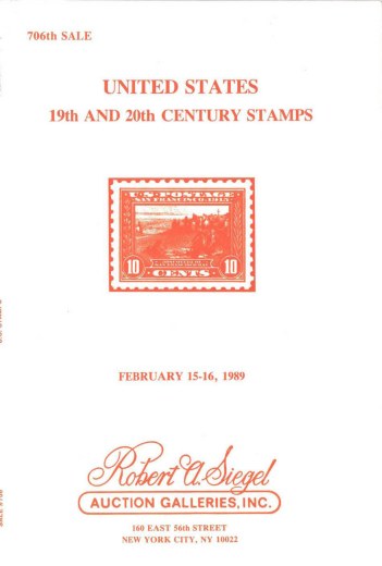 Catalog Cover Sale no. 706 — Siegel Auction Galleries