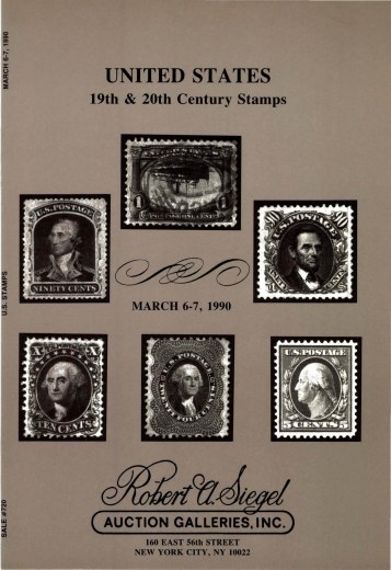 Catalog Cover Sale no. 720 — Siegel Auction Galleries