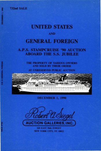 Catalog Cover Sale no. 732 — Siegel Auction Galleries
