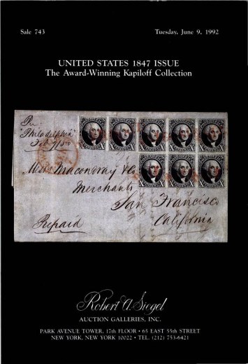 Catalog Cover Sale no. 743 — Siegel Auction Galleries