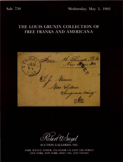 Catalog Cover Sale no. 750 — Siegel Auction Galleries