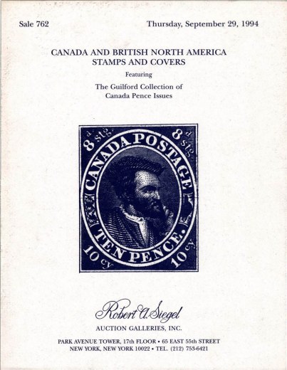 Catalog Cover Sale no. 762 — Siegel Auction Galleries