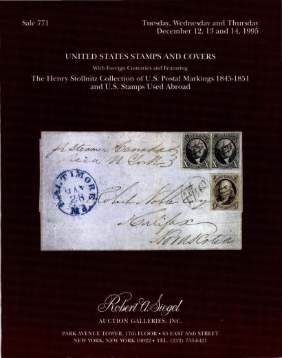 Catalog Cover Sale no. 771 — Siegel Auction Galleries