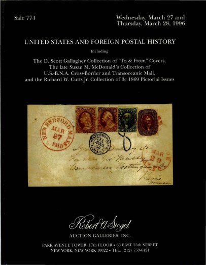 Catalog Cover Sale no. 774 — Siegel Auction Galleries