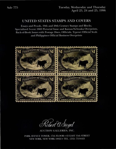 Catalog Cover Sale no. 775 — Siegel Auction Galleries