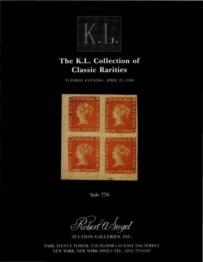 Catalog Cover Sale no. 776 — Siegel Auction Galleries