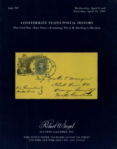 Catalog Cover Sale no. 787 — Siegel Auction Galleries