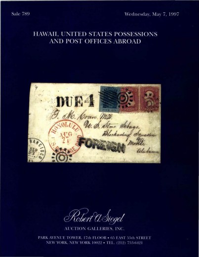 Catalog Cover Sale no. 789 — Siegel Auction Galleries