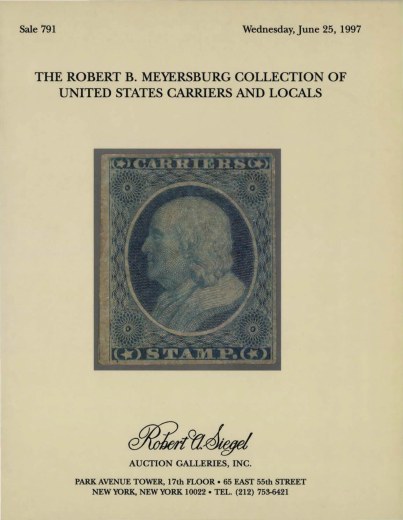 Catalog Cover Sale no. 791 — Siegel Auction Galleries