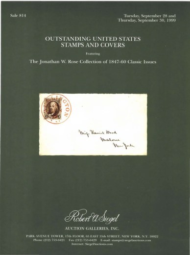 Catalog Cover Sale no. 814 — Siegel Auction Galleries