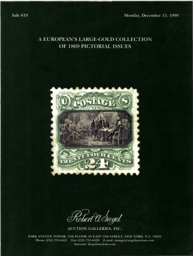Catalog Cover Sale no. 819 — Siegel Auction Galleries