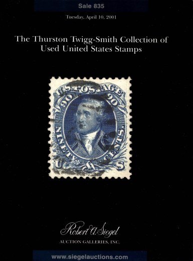 Catalog Cover Sale no. 835 — Siegel Auction Galleries