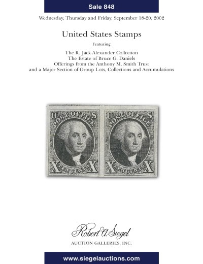 Catalog Cover Sale no. 848 — Siegel Auction Galleries