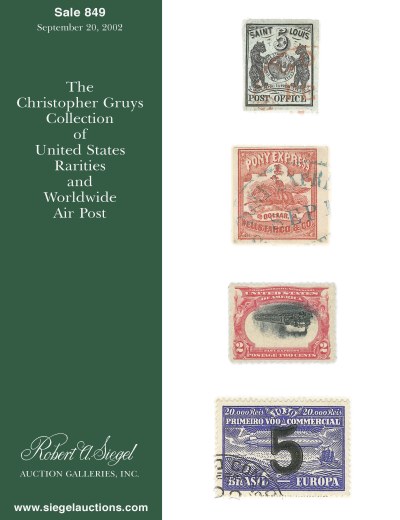 Catalog Cover Sale no. 849 — Siegel Auction Galleries