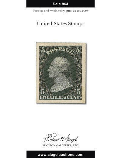 Catalog Cover Sale no. 864 — Siegel Auction Galleries