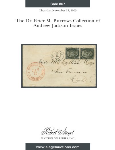 Catalog Cover Sale no. 867 — Siegel Auction Galleries