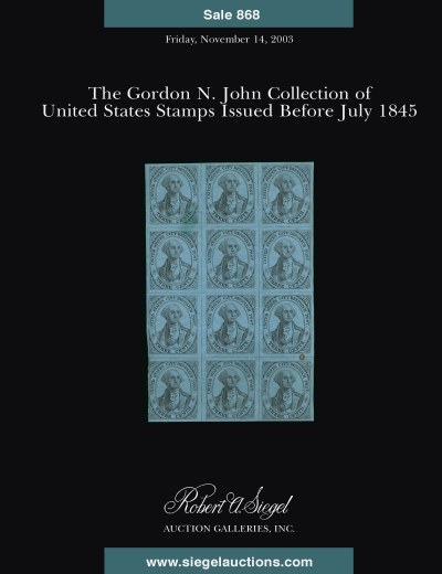 Catalog Cover Sale no. 868 — Siegel Auction Galleries