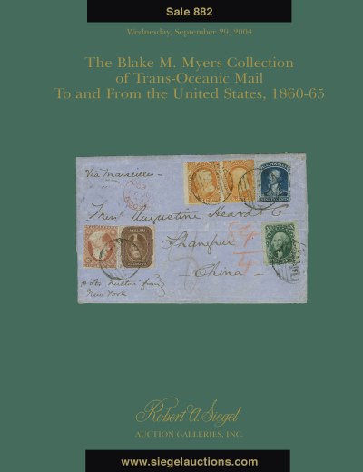 Catalog Cover Sale no. 882 — Siegel Auction Galleries