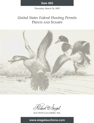 Catalog Cover Sale no. 892 — Siegel Auction Galleries