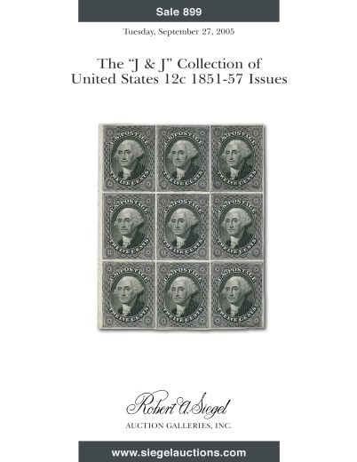Catalog Cover Sale no. 899 — Siegel Auction Galleries