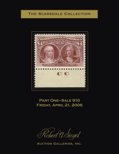Catalog Cover Sale no. 910 — Siegel Auction Galleries