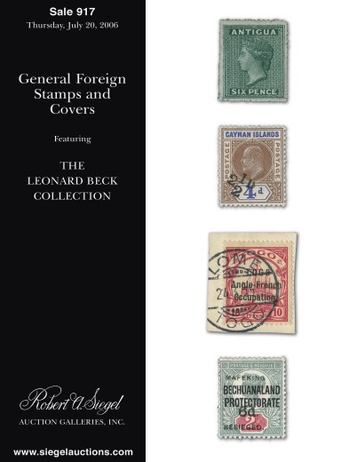 Catalog Cover Sale no. 917 — Siegel Auction Galleries