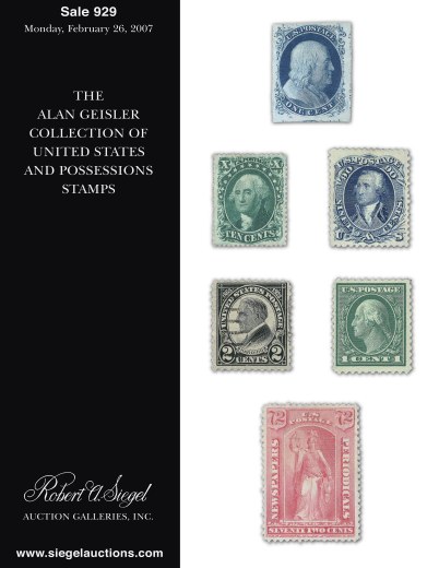 Catalog Cover Sale no. 929 — Siegel Auction Galleries