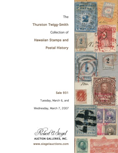 Catalog Cover Sale no. 931 — Siegel Auction Galleries