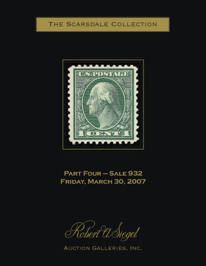 Catalog Cover Sale no. 932 — Siegel Auction Galleries