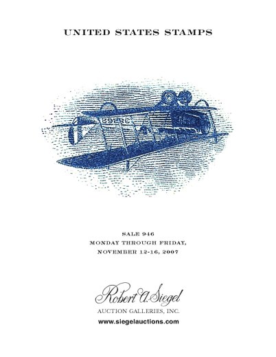Catalog Cover Sale no. 946 — Siegel Auction Galleries