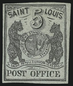 Sale 904, Lot 1, St. Louis Postmasters Provisional