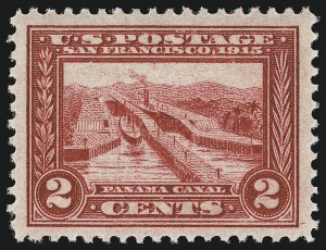 Sale 904, Lot 382, Panama-Pacific Issue