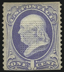 Sale 905, Lot 1754, 1870-88 Bank Note Issues (National Grills, Scott 134 thru 144)