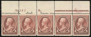 Sale 905, Lot 1924, 1870-88 Bank Note Issues (Scott 205 thru 218)