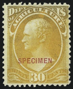 Sale 905, Lot 3308, Official Specimens and Sepcimens