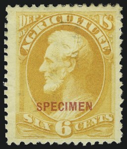 Sale 905, Lot 3309, Official Specimens and Sepcimens