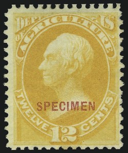 Sale 905, Lot 3311, Official Specimens and Sepcimens