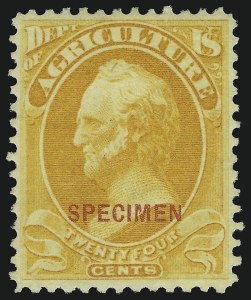 Sale 905, Lot 3313, Official Specimens and Sepcimens