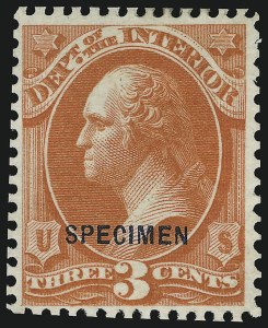 Sale 905, Lot 3315, Official Specimens and Sepcimens