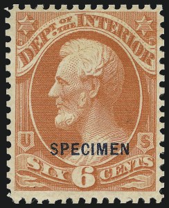 Sale 905, Lot 3316, Official Specimens and Sepcimens
