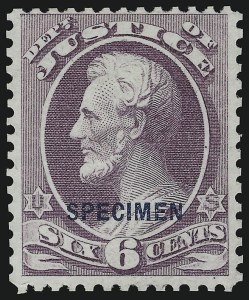 Sale 905, Lot 3330, Official Specimens and Sepcimens