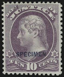 Sale 905, Lot 3331, Official Specimens and Sepcimens