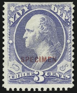 Sale 905, Lot 3336, Official Specimens and Sepcimens