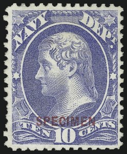 Sale 905, Lot 3338, Official Specimens and Sepcimens