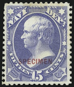 Sale 905, Lot 3339, Official Specimens and Sepcimens