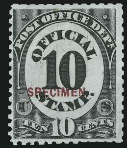 Sale 905, Lot 3345, Official Specimens and Sepcimens